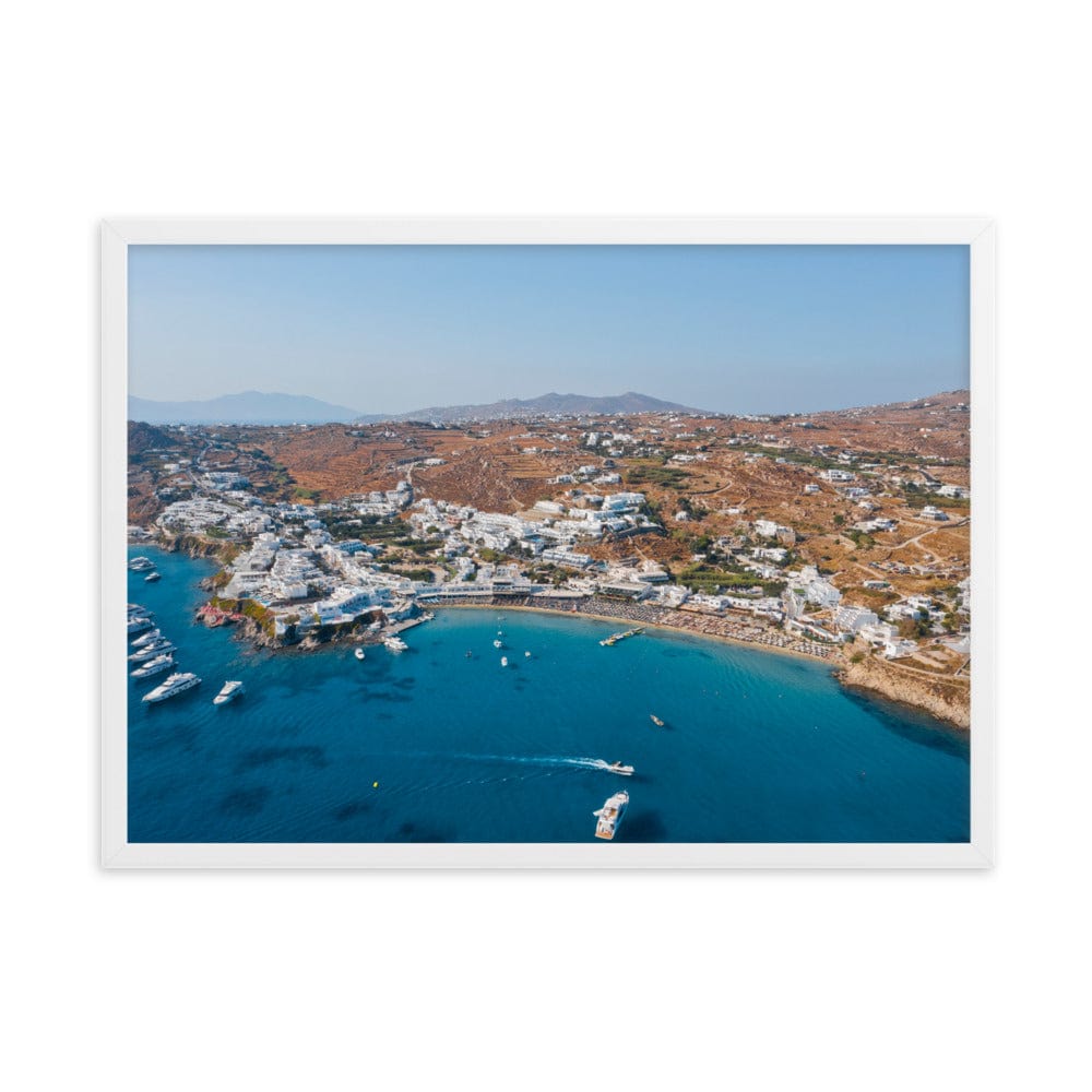 Platis-Gialos-Beaches-Photography-enhanced-matte-paper-framed-poster-white-50x70-cm-transparent-NK-Iconic