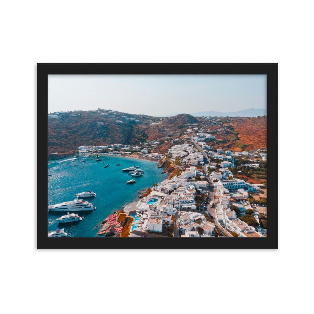 Platis-Gialos-Mykonos-Photography-enhanced-matte-paper-framed-poster-black-30x40-cm-transparent-NK-Iconic