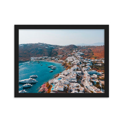 Platis-Gialos-Mykonos-Photography-enhanced-matte-paper-framed-poster-black-30x40-cm-transparent-NK-Iconic