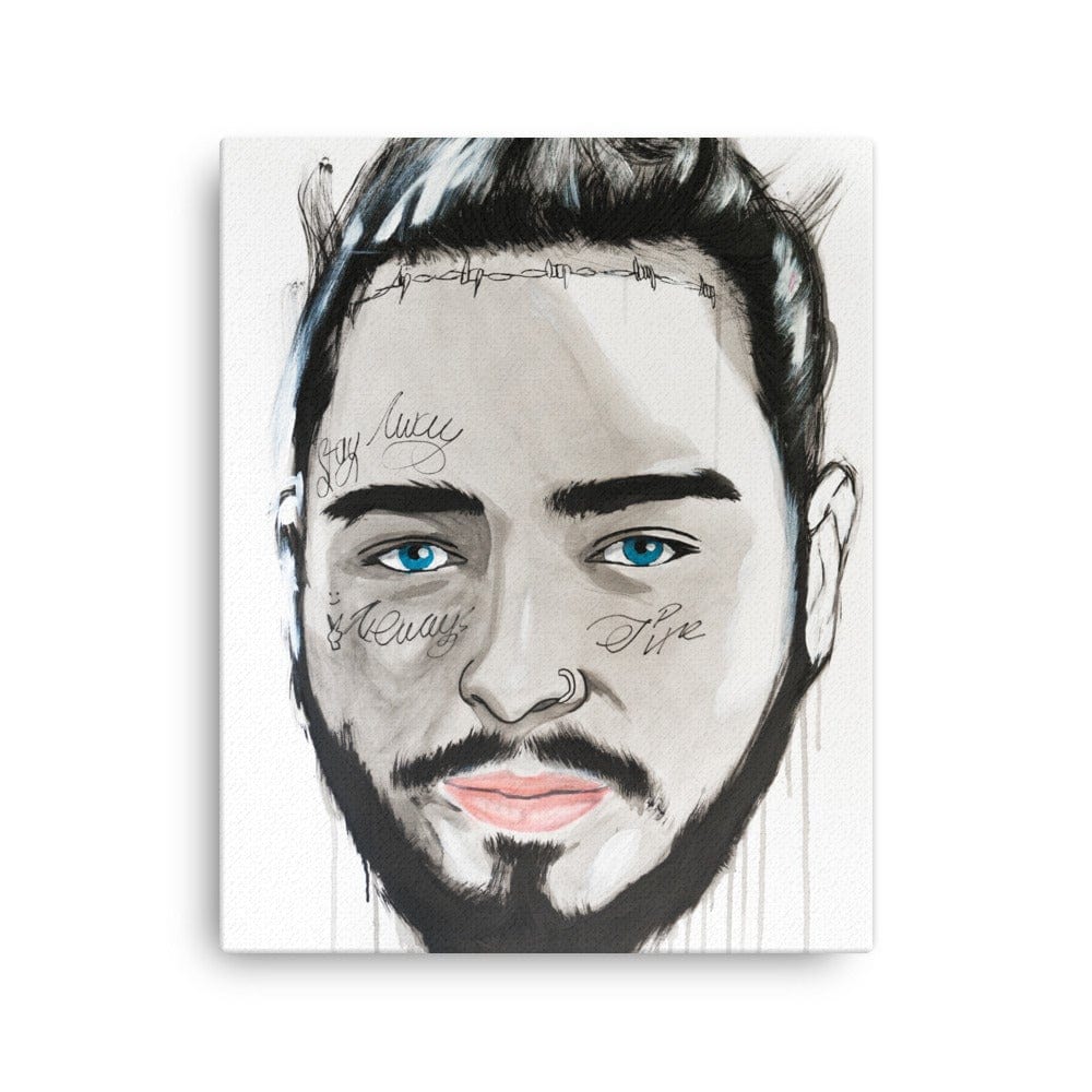 Post-Malone-canvas-in-16x20-wall-NK-Iconic