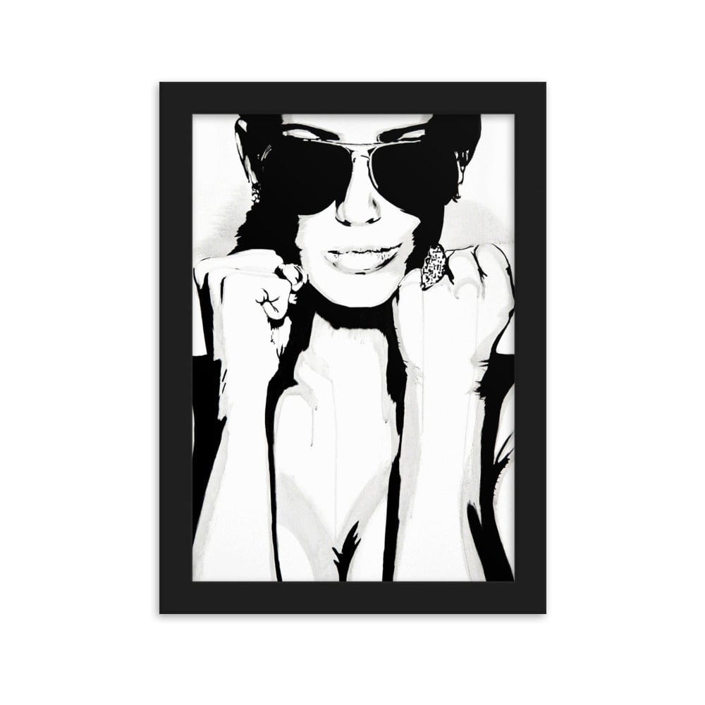 Sunglasses-at-Night-enhanced-matte-paper-framed-poster-black-21x30-cm-transparent-NK-Iconic