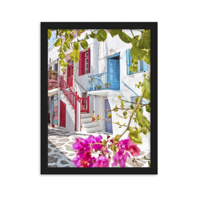 The-Colours-of-Mykonos-Town-Photography-enhanced-matte-paper-framed-poster-black-30x40-cm-transparent-NK-Iconic
