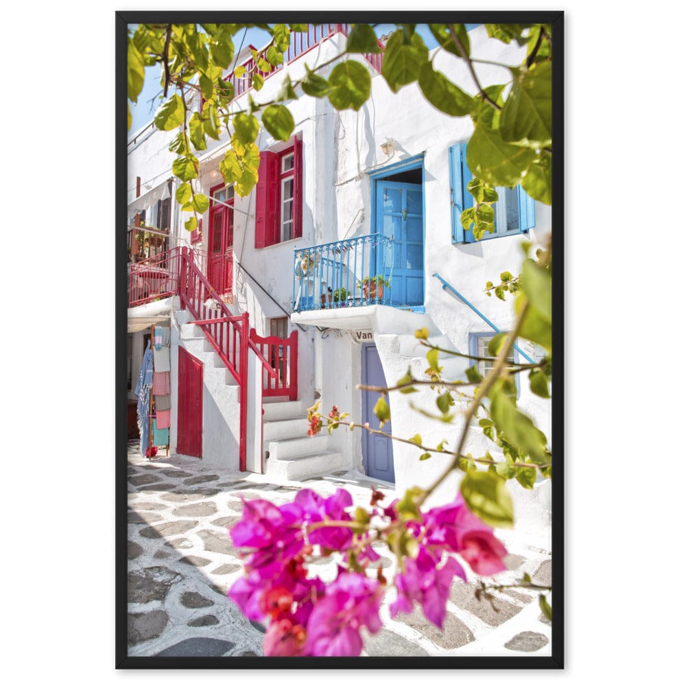 The-Colours-of-Mykonos-Town-Photography-enhanced-matte-paper-framed-poster-black-61x91-cm-transparent-NK-Iconic