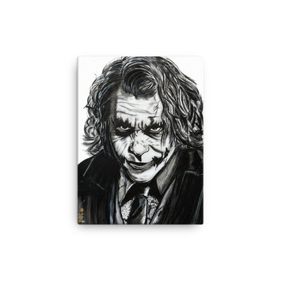 The Joker Aka Heath Ledger 12x16 Inches Canvas - NK Iconic