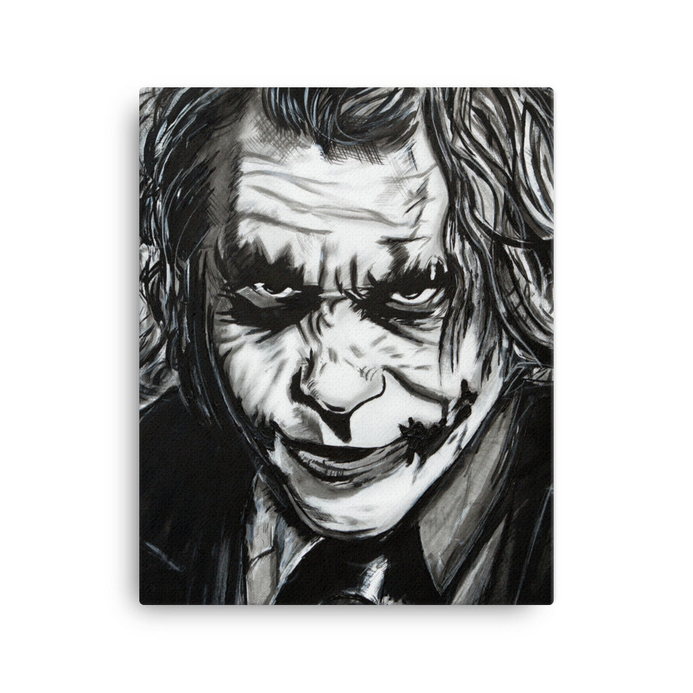 The Joker Aka Heath Ledger 16x20 Inches Canvas - NK Iconic