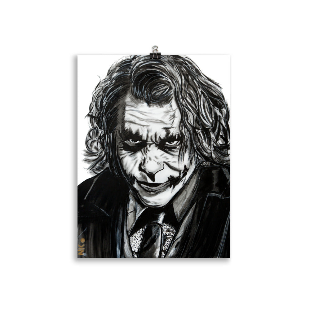 The Joker Aka Heath Ledger enhanced matte paper poster 30x40 cm transparent