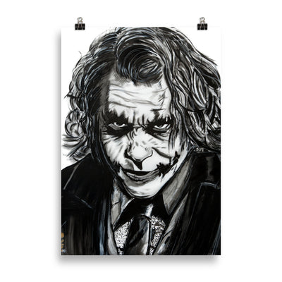 The Joker Aka Heath Ledger enhanced matte paper poster 70x100 cm transparent