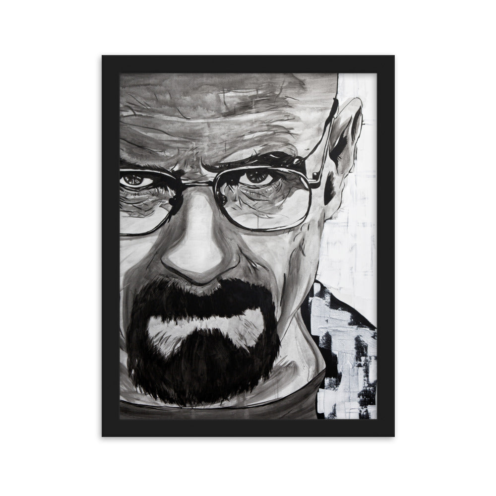 Walter-White-Breaking-Bad-enhanced-matte-paper-framed-poster-cm-black-30x40-cm-transparent