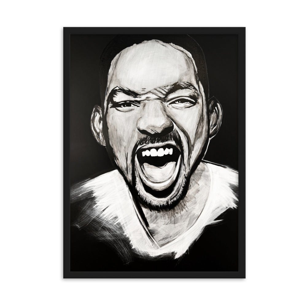 Will-Smith-enhanced-matte-paper-framed-poster-black-50x70-cm-transparent-NK-Iconic