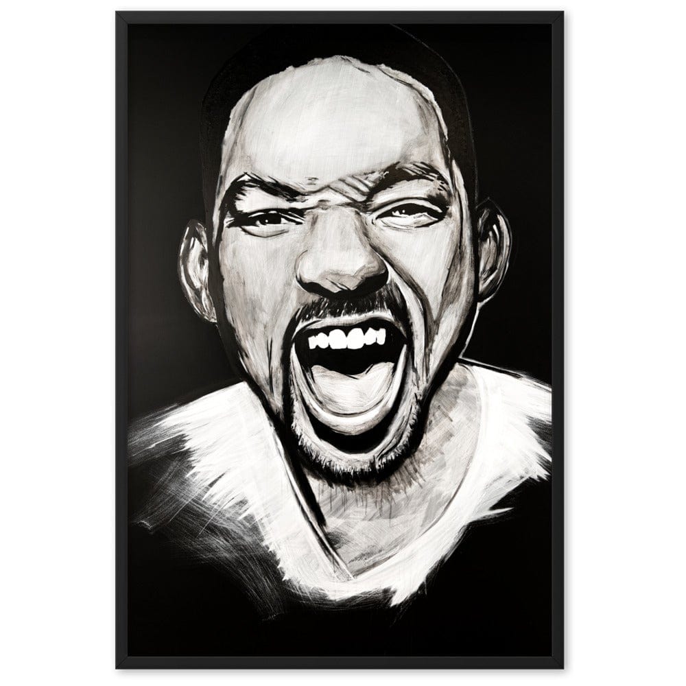 Will-Smith-enhanced-matte-paper-framed-poster-black-61x91-cm-transparent-NK-Iconic