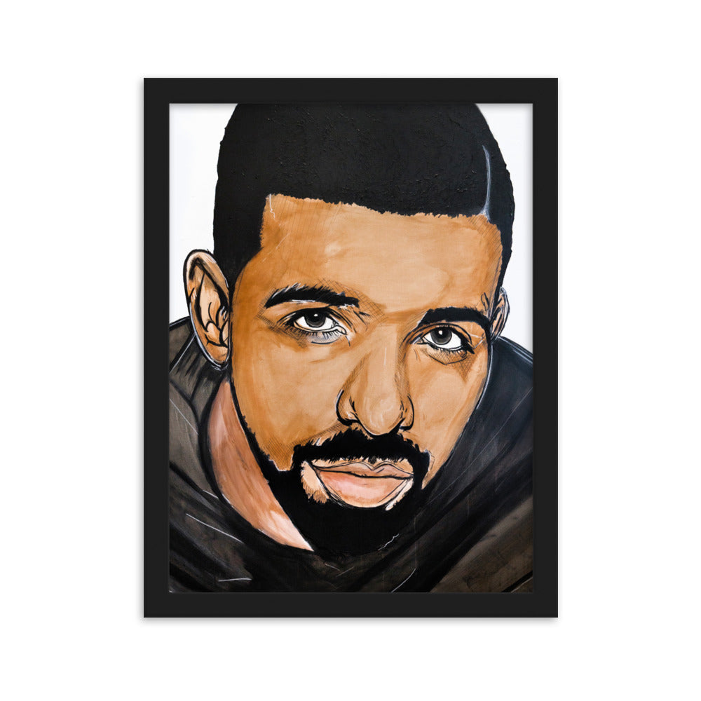 drake enhanced matte paper framed poster cm black 30x40 cm transparent - NK Iconic
