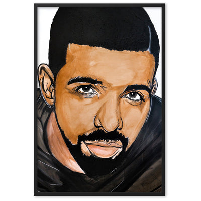 drake enhanced matte paper framed poster cm black 61x91 cm transparent - NK Iconic