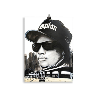 Eazy E enhanced matte paper poster in black 30x40 transparent - NK Iconic