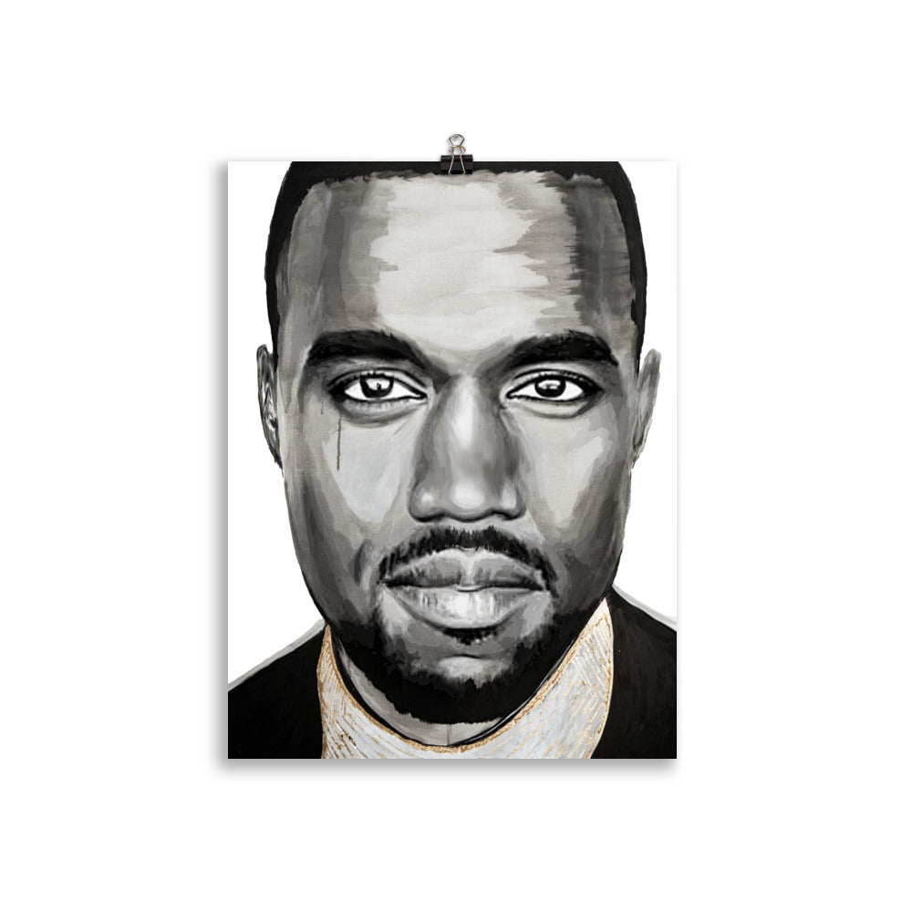 kanye west enhanced matte paper poster 30x40 cm transparent - NK Iconic
