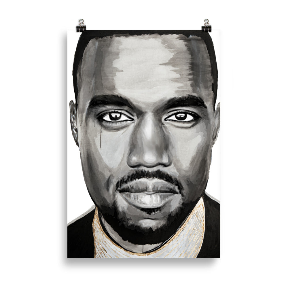 kanye west enhanced matte paper poster 61x91 cm transparent - NK Iconic