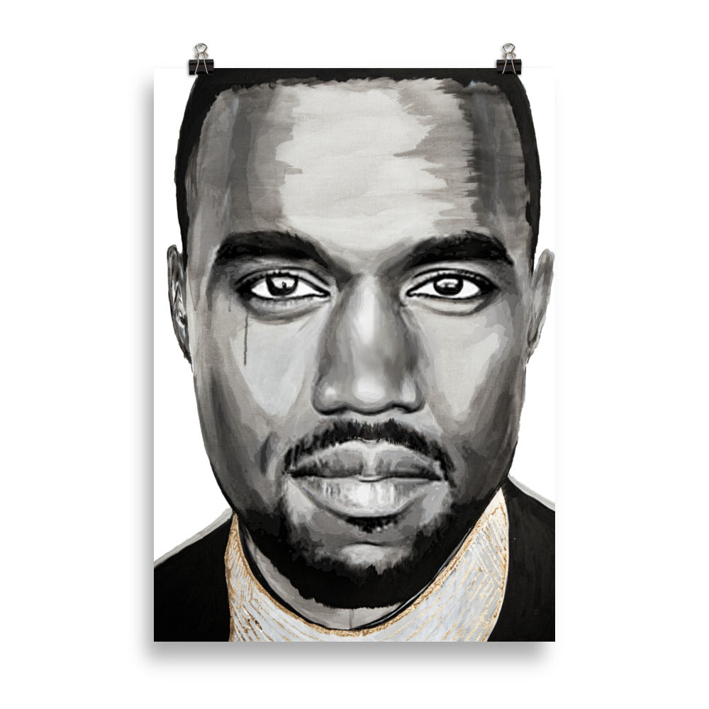 kanye west enhanced matte paper poster 70x100 cm transparent - NK Iconic