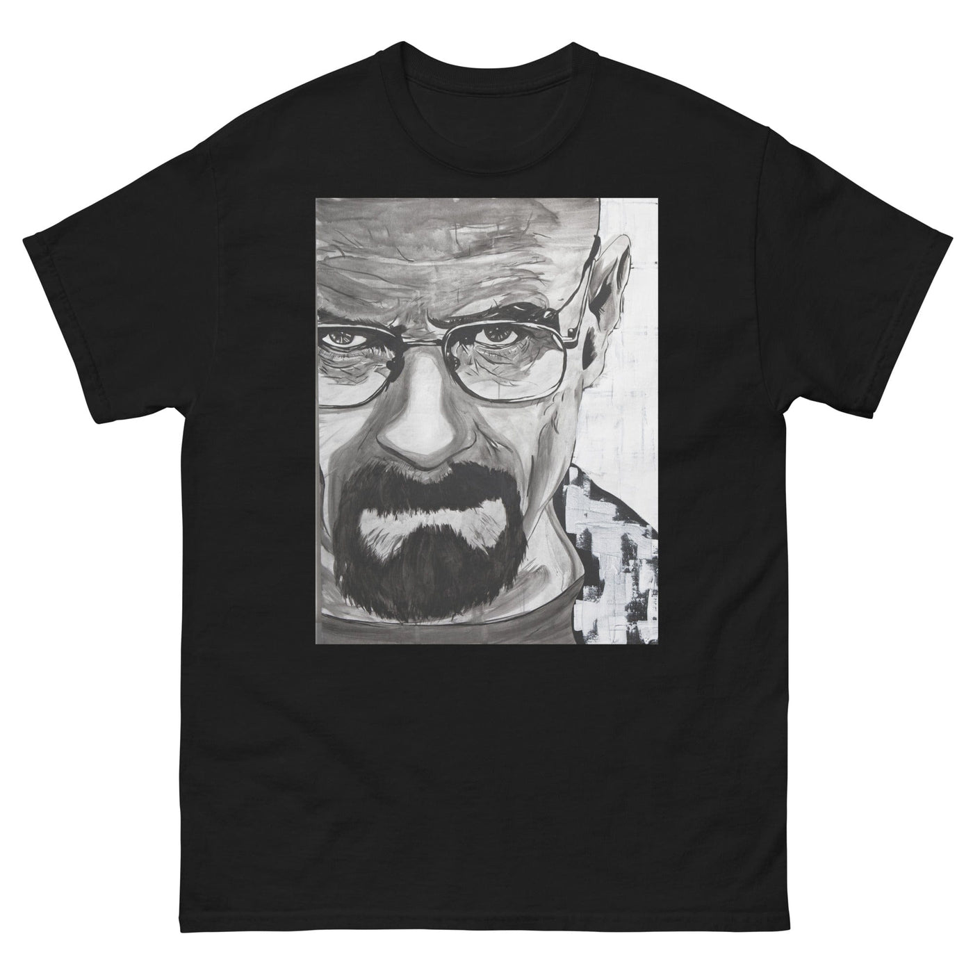 mens-classic-tee-black-front-Walter-White-T-Shirt