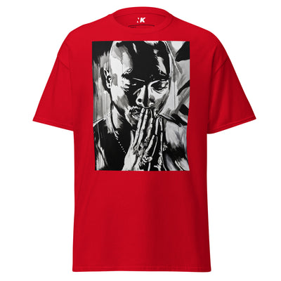 mens-classic-tee-red-front-Tupac-Pray-T-Shirt