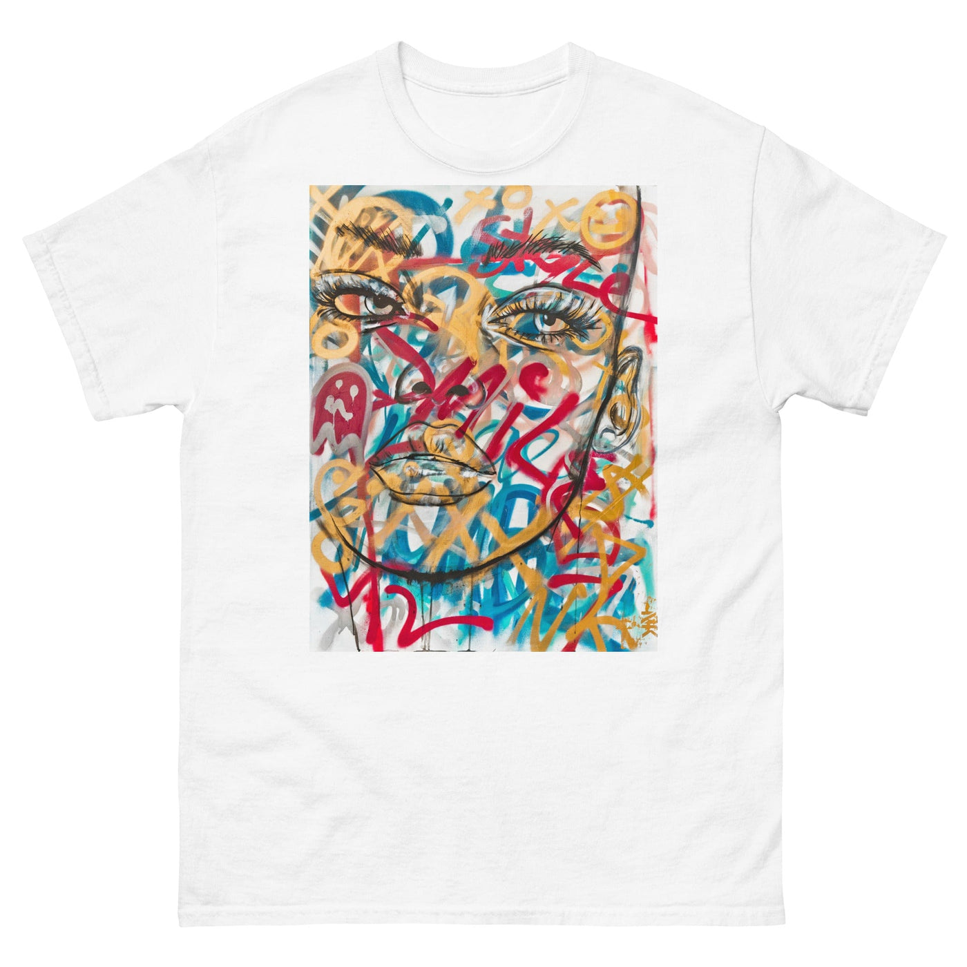 mens-classic-tee-white-front-Rihanna-T-Shirt
