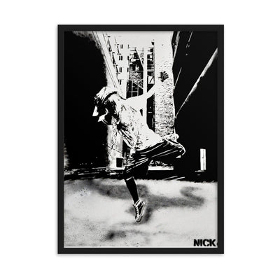 street-dancer-enhanced-matte-paper-framed-poster-black-50x70-cm-transparent